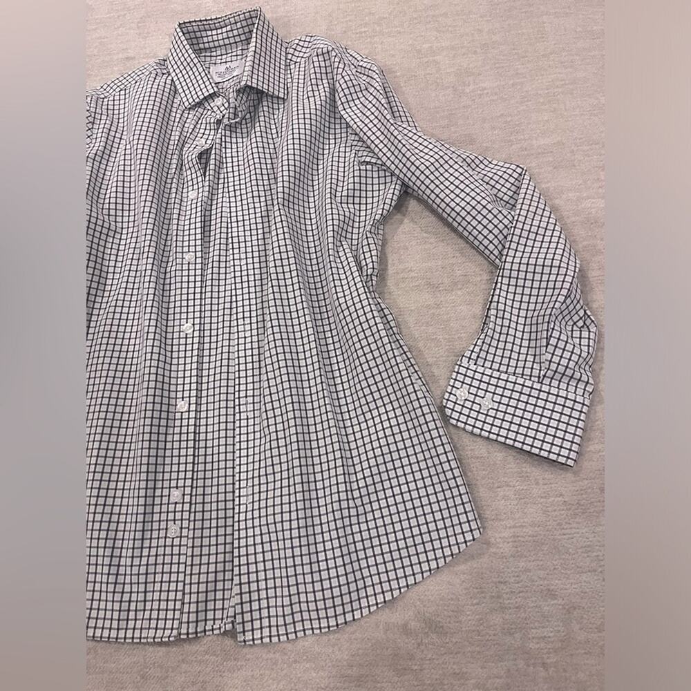 Mizzen and Main Tradition Evolved Button Down Dress Shirt Light Blue and Purple - Picture 2 of 5